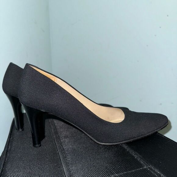 Dreamer Black Square Toe Block Heels – Retro Pumps – Women’s Size 8N - Picture 3 of 6